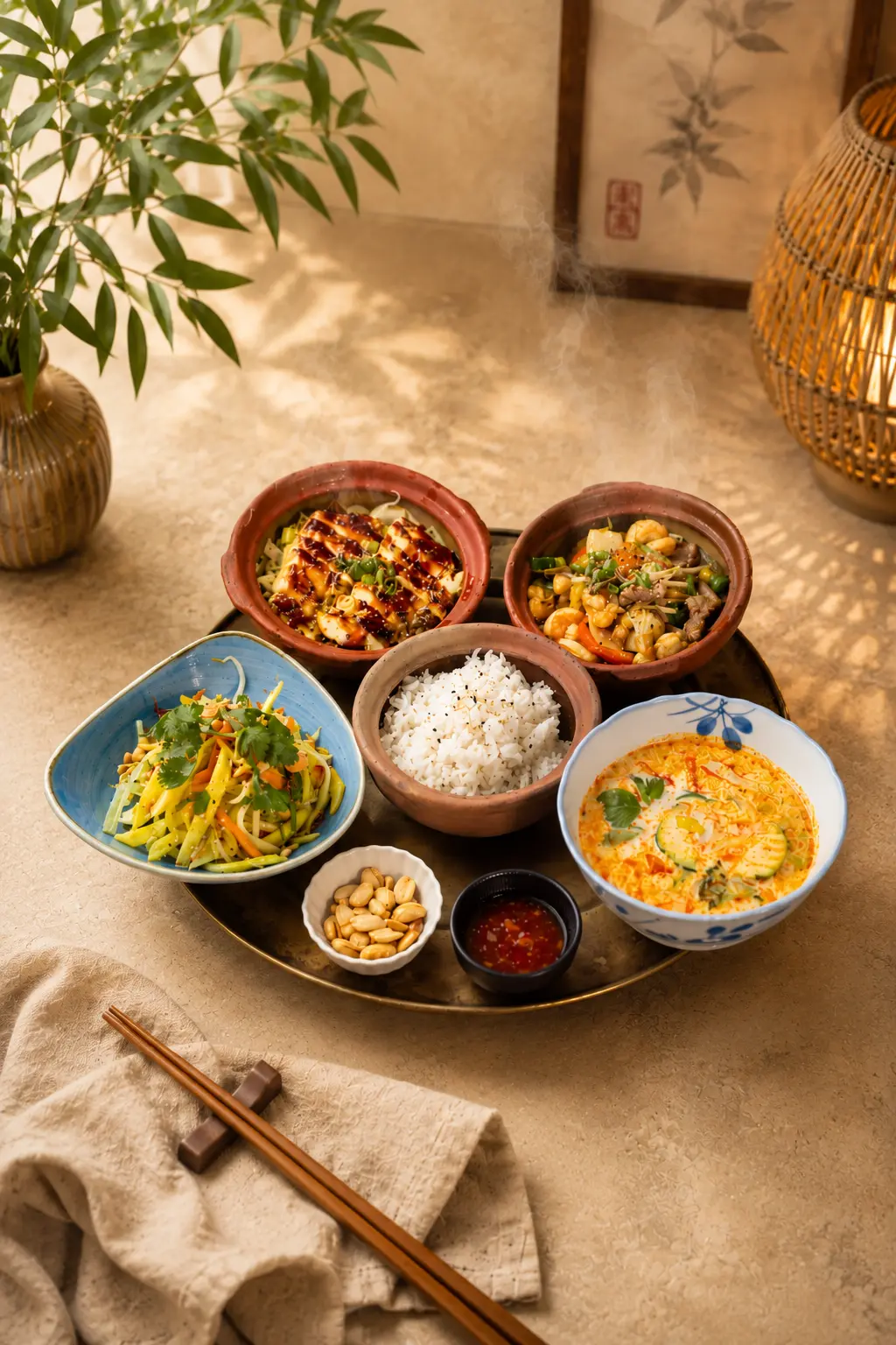 Vietnamesische Spezialitäten in Tontöpfen